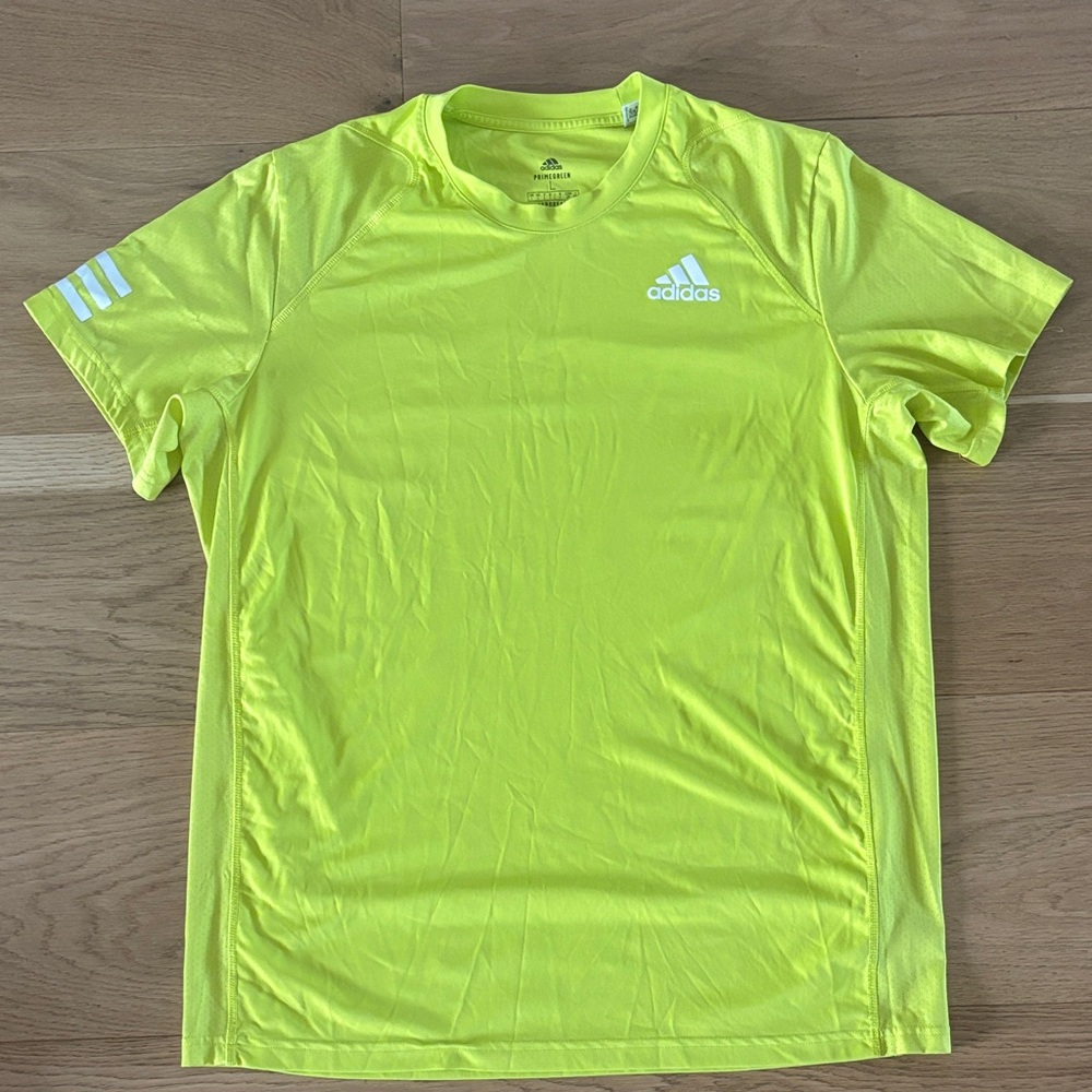 Adidas Men's Bright Yellow Short Sleeve Tee